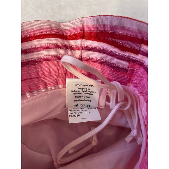 Wallaroo Kids Pink Adjustable Bucket Hat NWOT Summer Beach Lined Cap - Picture 8 of 9